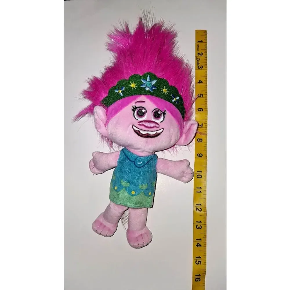 DreamWorks Trolls World Tour Plush Lot of 3 - Queen Poppy & Branch Stuffed Dolls